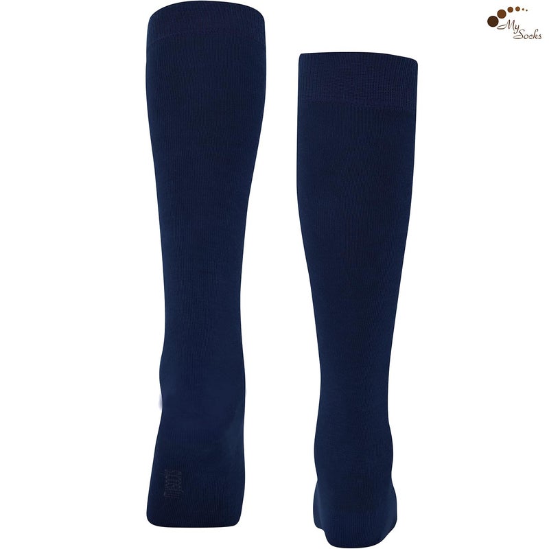 Mysocks Knee High Socks for Women Men Combed Cotton Seamless Toe Tall Long High Socks Navy,8-11 - Image 4